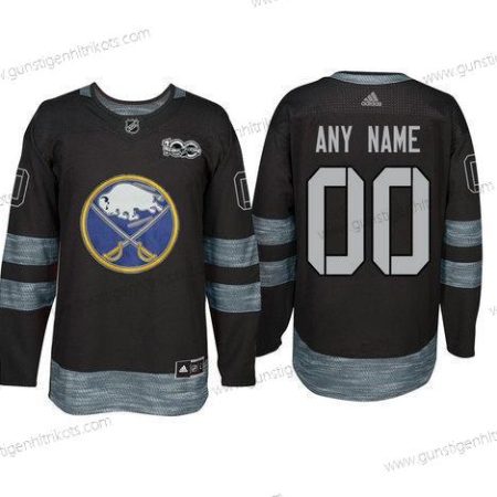 Adidas Buffalo Sabres Personalisiertes 1917-2017 100th Jahrestag Strickerei NHL Trikots – Schwarz