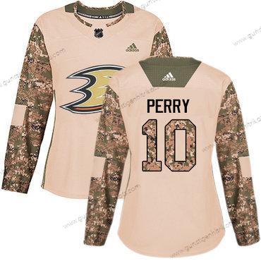 Adidas Frauen Anaheim Ducks #10 Corey Perry Authentisch 2017 Veterans Day Strickerei NHL Trikots – Tarnfarbe