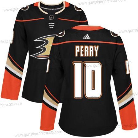 Adidas Frauen Anaheim Ducks #10 Corey Perry Heimtrikots Authentisch Strickerei NHL Trikots – Schwarz