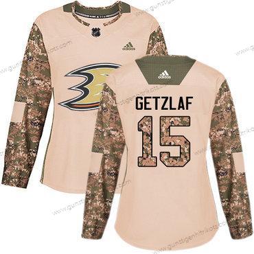 Adidas Frauen Anaheim Ducks #15 Ryan Getzlaf Authentisch 2017 Veterans Day Strickerei NHL Trikots – Tarnfarbe