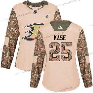 Adidas Frauen Anaheim Ducks #25 Ondrej Kase Authentisch 2017 Veterans Day Strickerei NHL Trikots – Tarnfarbe