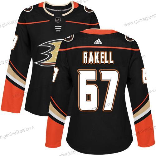 Adidas Frauen Anaheim Ducks #67 Rickard Rakell Heimtrikots Authentisch Strickerei NHL Trikots – Schwarz