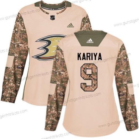 Adidas Frauen Anaheim Ducks #9 Paul Kariya Authentisch 2017 Veterans Day Strickerei NHL Trikots – Tarnfarbe