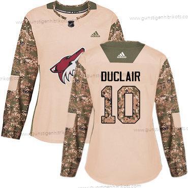 Adidas Frauen Arizona Coyotes #10 Anthony Duclair Authentisch 2017 Veterans Day Strickerei NHL Trikots – Tarnfarbe