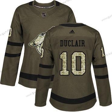 Adidas Frauen Arizona Coyotes #10 Anthony Duclair Salute to Service Strickerei NHL Trikots – Grün