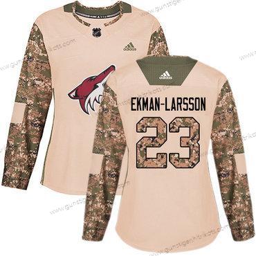 Adidas Frauen Arizona Coyotes #23 Oliver Ekman-Larsson Authentisch 2017 Veterans Day Strickerei NHL Trikots – Tarnfarbe