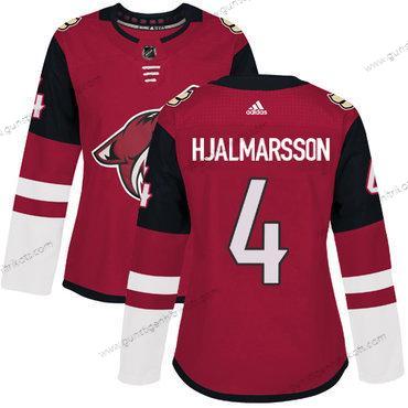 Adidas Frauen Arizona Coyotes #4 Niklas Hjalmarsson Heimtrikots Authentisch Strickerei NHL Trikots – Rot