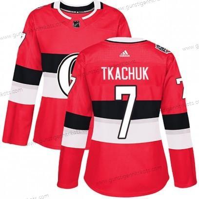 Adidas Frauen Authentisch Ottawa Senators #7 Brady Tkachuk 2017 100 Klassisch Trikots – Rot