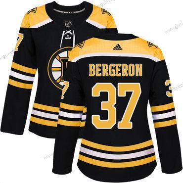 Adidas Frauen Boston Bruins #37 Patrice Bergeron Heimtrikots Authentisch Strickerei NHL Trikots – Schwarz