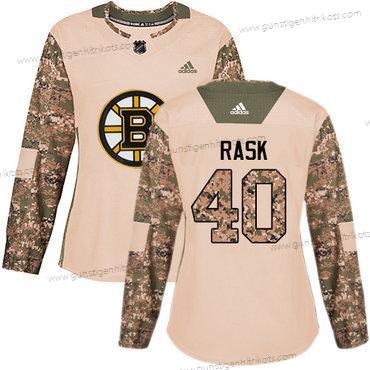 Adidas Frauen Boston Bruins #40 Tuukka Rask Authentisch 2017 Veterans Day Strickerei NHL Trikots – Tarnfarbe