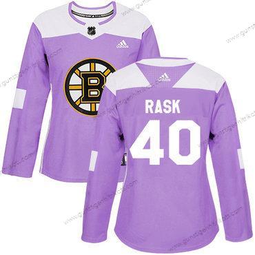 Adidas Frauen Boston Bruins #40 Tuukka Rask Authentisch Bekämpft Krebs Strickerei NHL Trikots – Lila