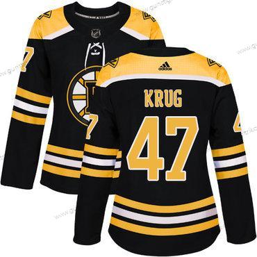 Adidas Frauen Boston Bruins #47 Torey Krug Heimtrikots Authentisch Strickerei NHL Trikots – Schwarz