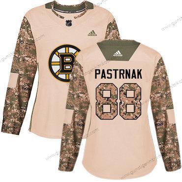 Adidas Frauen Boston Bruins #88 David Pastrnak Authentisch 2017 Veterans Day Strickerei NHL Trikots – Tarnfarbe