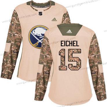 Adidas Frauen Buffalo Sabres #15 Jack Eichel Authentisch 2017 Veterans Day Strickerei NHL Trikots – Tarnfarbe