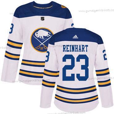 Adidas Frauen Buffalo Sabres #23 Sam Reinhart Authentisch 2018 Winter Klassisch Strickerei NHL Trikots – Weiß