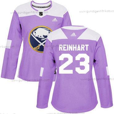 Adidas Frauen Buffalo Sabres #23 Sam Reinhart Authentisch Bekämpft Krebs Strickerei NHL Trikots – Lila