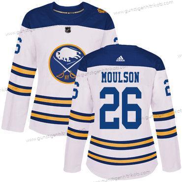 Adidas Frauen Buffalo Sabres #26 Matt Moulson Authentisch 2018 Winter Klassisch Strickerei NHL Trikots – Weiß