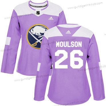 Adidas Frauen Buffalo Sabres #26 Matt Moulson Authentisch Bekämpft Krebs Strickerei NHL Trikots – Lila