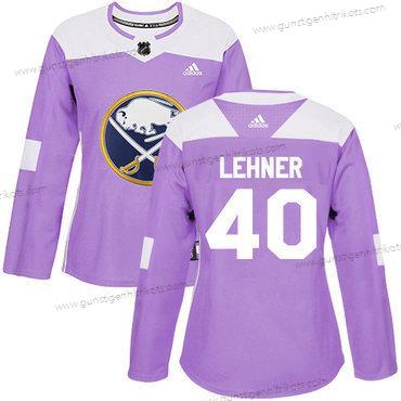 Adidas Frauen Buffalo Sabres #40 Robin Lehner Authentisch Bekämpft Krebs Strickerei NHL Trikots – Lila