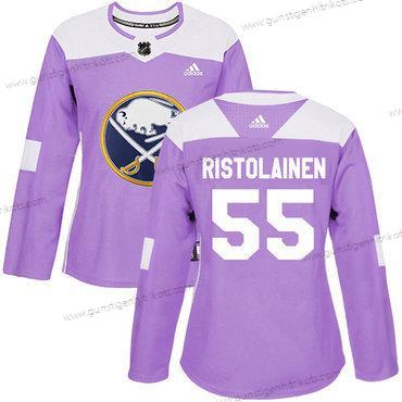 Adidas Frauen Buffalo Sabres #55 Rasmus Ristolainen Authentisch Bekämpft Krebs Strickerei NHL Trikots – Lila