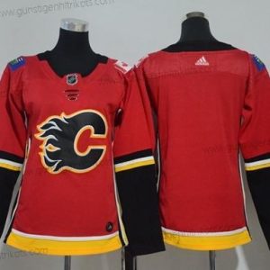 Adidas Frauen Calgary Flames Leer Heimtrikots Authentisch Strickerei NHL Trikots – Rot