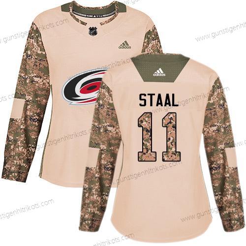 Adidas Frauen Carolina Hurricanes #11 Jordan Staal Authentisch 2017 Veterans Day Strickerei NHL Trikots – Tarnfarbe