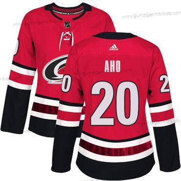 Adidas Frauen Carolina Hurricanes #20 Sebastian Aho Heimtrikots Authentisch Strickerei NHL Trikots – Rot