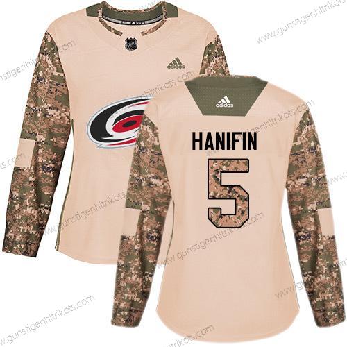 Adidas Frauen Carolina Hurricanes #5 Noah Hanifin Authentisch 2017 Veterans Day Strickerei NHL Trikots – Tarnfarbe