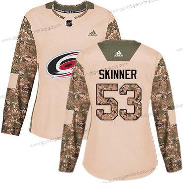 Adidas Frauen Carolina Hurricanes #53 Jeff Skinner Authentisch 2017 Veterans Day Strickerei NHL Trikots – Tarnfarbe