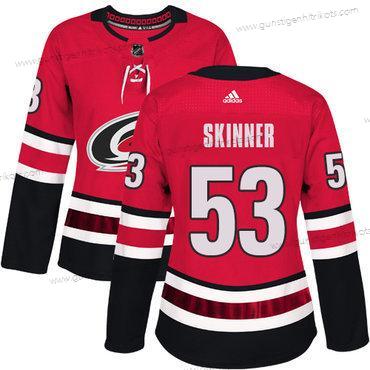 Adidas Frauen Carolina Hurricanes #53 Jeff Skinner Heimtrikots Authentisch Strickerei NHL Trikots – Rot