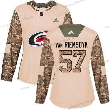 Adidas Frauen Carolina Hurricanes #57 Trevor Van Riemsdyk Authentisch 2017 Veterans Day Strickerei NHL Trikots – Tarnfarbe