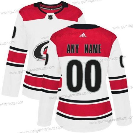 Adidas Frauen Carolina Hurricanes Personalisiertes NHL Authentisch Trikots – Weiß