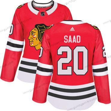 Adidas Frauen Chicago Blackhawks #20 Brandon Saad Heimtrikots Authentisch Strickerei NHL Trikots – Rot