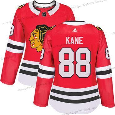 Adidas Frauen Chicago Blackhawks #88 Patrick Kane Heimtrikots Authentisch Strickerei NHL Trikots – Rot