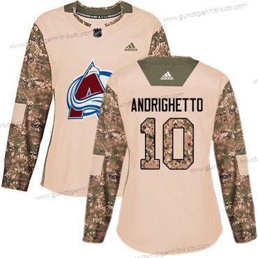 Adidas Frauen Colorado Avalanche #10 Sven Andrighetto Authentisch 2017 Veterans Day Strickerei NHL Trikots – Tarnfarbe