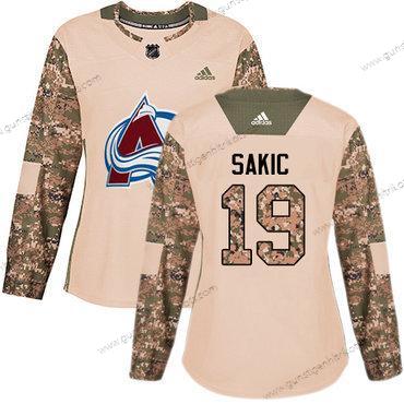 Adidas Frauen Colorado Avalanche #19 Joe Sakic Authentisch 2017 Veterans Day Strickerei NHL Trikots – Tarnfarbe