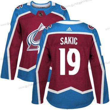 Adidas Frauen Colorado Avalanche #19 Joe Sakic Heimtrikots Authentisch Strickerei NHL Trikots – Rot