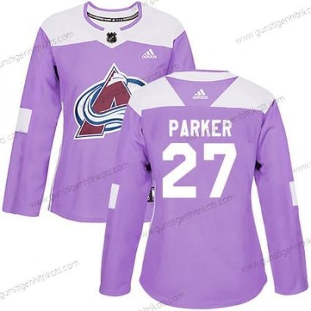 Adidas Frauen Colorado Avalanche #27 Scott Parker Authentisch Bekämpft Krebs Praxis Trikots – Lila