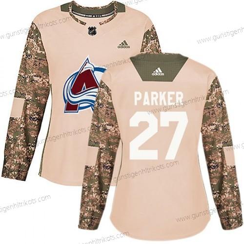 Adidas Frauen Colorado Avalanche #27 Scott Parker Authentisch Veterans Day Praxis Trikots – Tarnfarbe