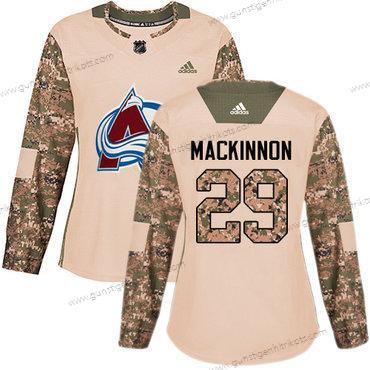 Adidas Frauen Colorado Avalanche #29 Nathan Mackinnon Authentisch 2017 Veterans Day Strickerei NHL Trikots – Tarnfarbe