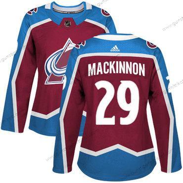 Adidas Frauen Colorado Avalanche #29 Nathan Mackinnon Heimtrikots Authentisch Strickerei NHL Trikots – Rot