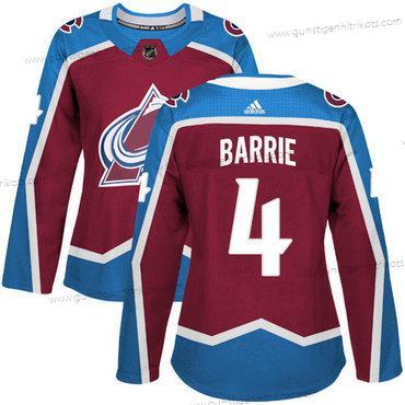 Adidas Frauen Colorado Avalanche #4 Tyson Barrie Heimtrikots Authentisch Strickerei NHL Trikots – Rot