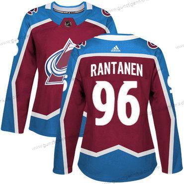 Adidas Frauen Colorado Avalanche #96 Mikko Rantanen Heimtrikots Authentisch Strickerei NHL Trikots – Rot