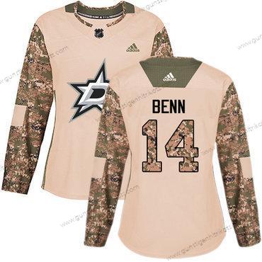 Adidas Frauen Dallas Stars #14 Jamie Benn Authentisch 2017 Veterans Day Strickerei NHL Trikots – Tarnfarbe