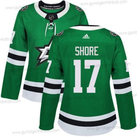 Adidas Frauen Dallas Stars #17 Devin Shore Heimtrikots Authentisch Strickerei NHL Trikots – Grün