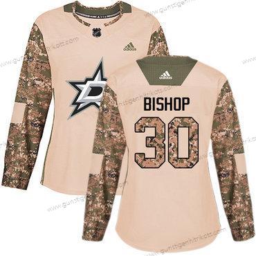 Adidas Frauen Dallas Stars #30 Ben Bishop Authentisch 2017 Veterans Day Strickerei NHL Trikots – Tarnfarbe