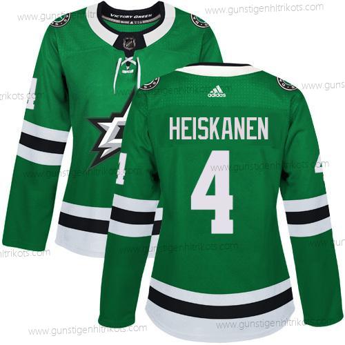 Adidas Frauen Dallas Stars #4 Miro Heiskanen Heimtrikots Authentisch Strickerei NHL Trikots – Grün