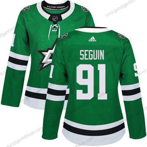 Adidas Frauen Dallas Stars #91 Tyler Seguin Heimtrikots Authentisch Strickerei NHL Trikots – Grün