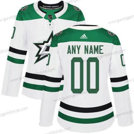 Adidas Frauen Dallas Stars Personalisiertes Auswärtstrikots NHL Authentisch Trikots – Weiß