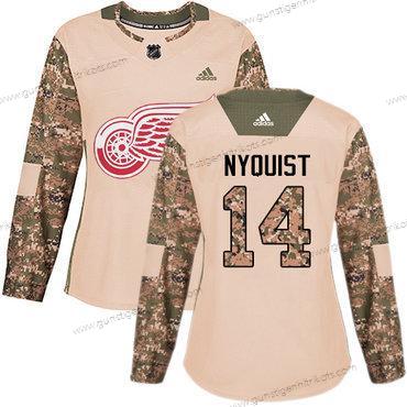 Adidas Frauen Detroit Red Wings #14 Gustav Nyquist Authentisch 2017 Veterans Day Strickerei NHL Trikots – Tarnfarbe